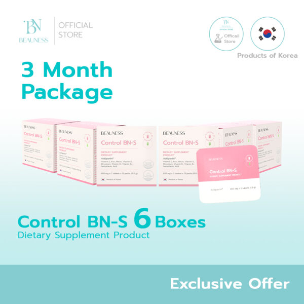 BEAUNESS Control BN-S เซ็ตระเบิดแฟต ทานได้ 3 เดือน คอนโทรลบีเอ็น-เอส 6 กล่อง - Image 3