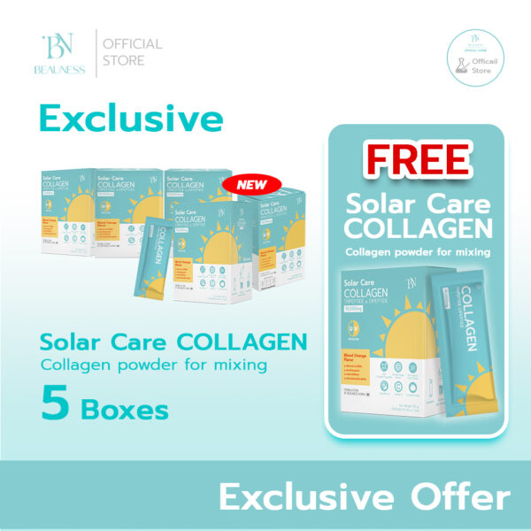 (NEW) 5 Get 3 BN Solar Care Collagen, Blood Orange Collagen with Sun Protection and Skin Nourishment - Thailand Exclusive By BEAUNESS Korea - Image 2